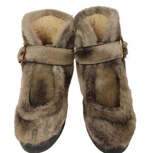 Unique Stormgards by Converse Vintage Winter Fur Chukka Boot Shoes Beige Size 5